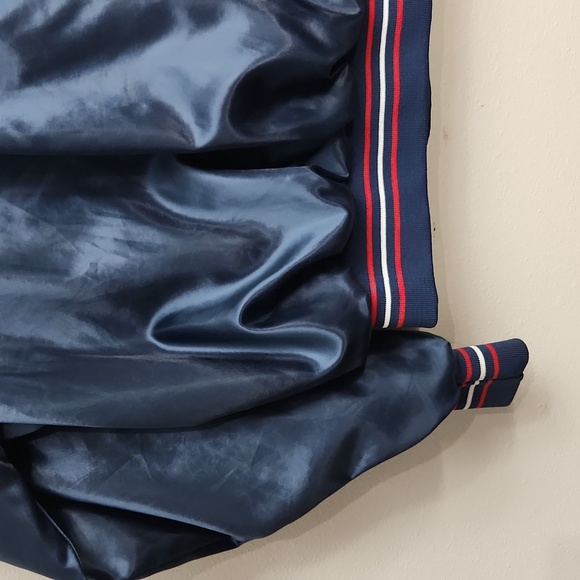 Vintage Bud Light Bomber Satin Jacket USA Made Anheuser‎ Busch Blue XL Varsity - Picture 7 of 10